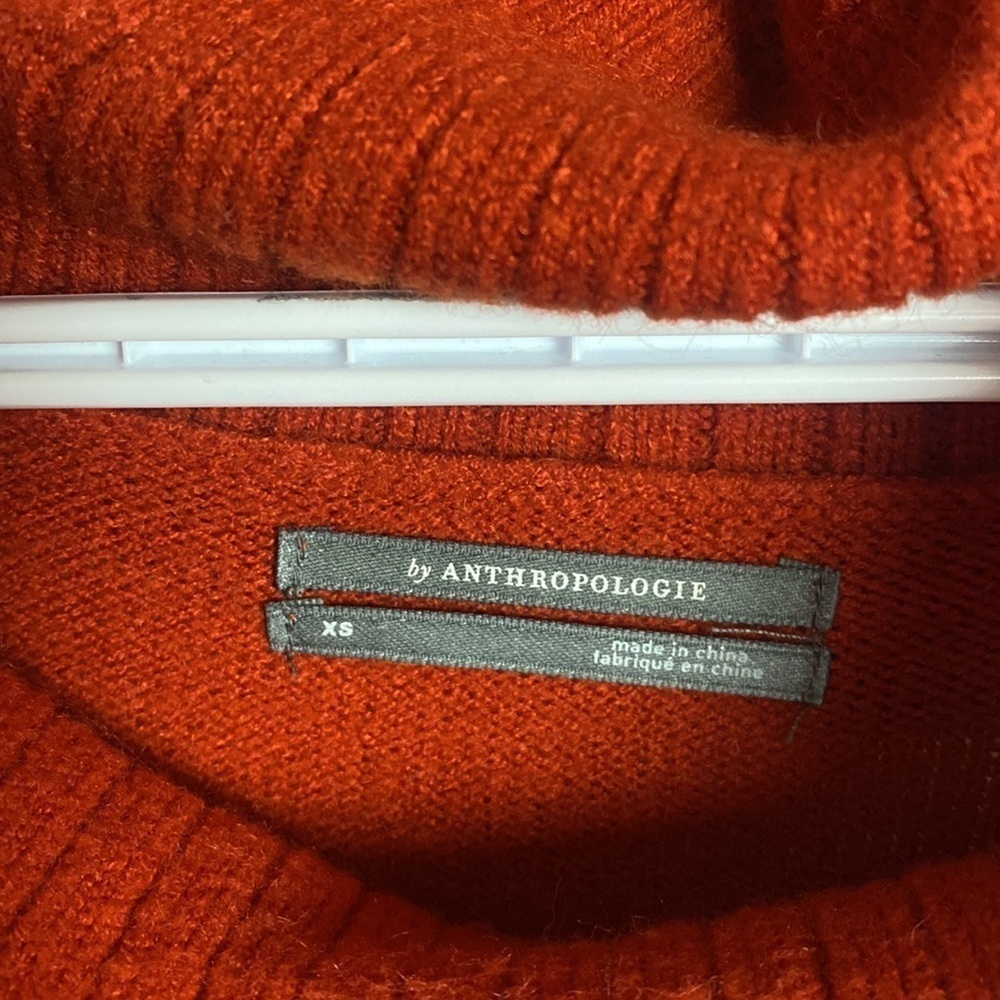 Anthropologie by Anthropologie Burnt Orange Turtleneck Sweater - Picture 4 of 12